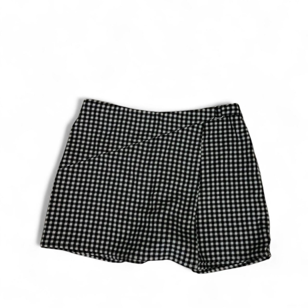Black and White Checkered Women's Skort